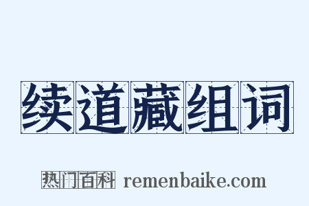 续道藏组词是什么意思的图片